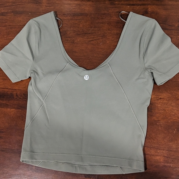1/3 NWOT Lululemon align tee grey sage size 4 - Picture 5 of 5